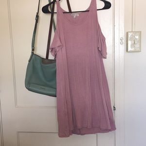 Pink off the shoulder dress